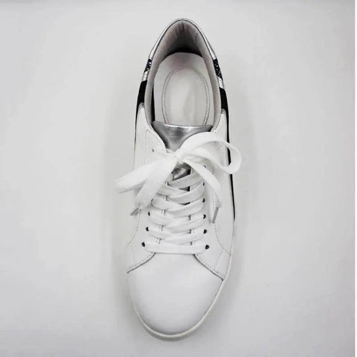 Lace-Up Pu Glitter Sneakers - Mishastyle