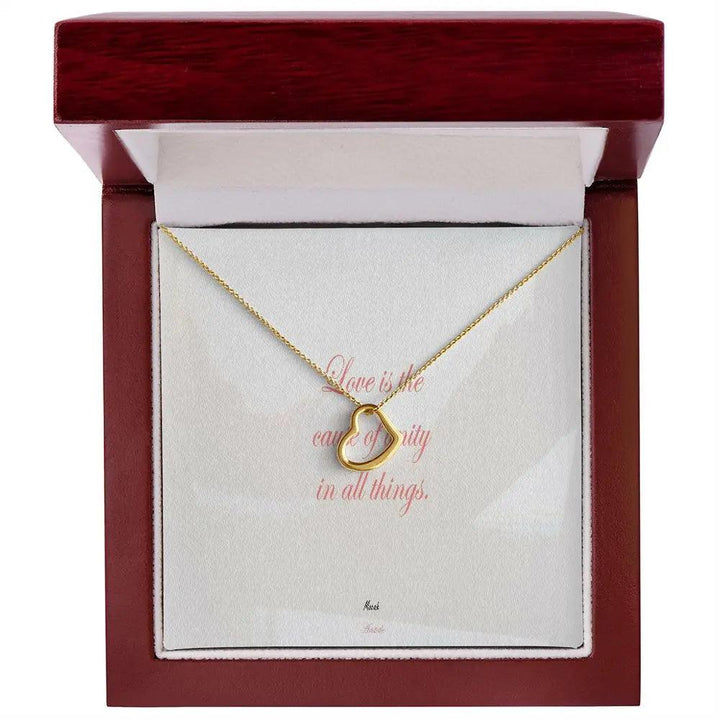 Love is an emotion Gold Heart Necklace - Mishastyle
