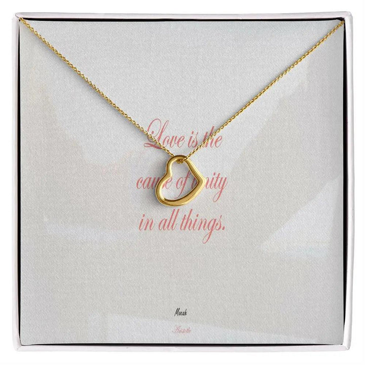 Love is an emotion Gold Heart Necklace - Mishastyle