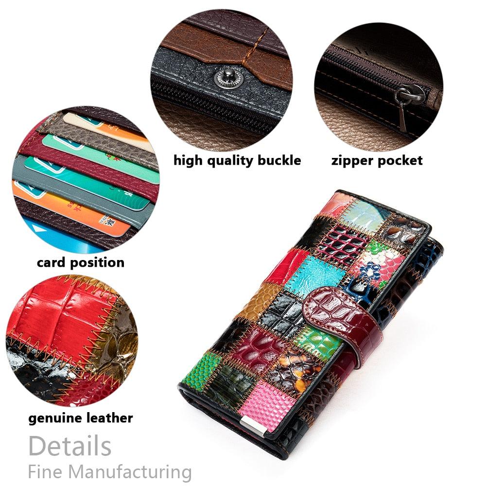 Luxury Colors leather Retro Wallet - Mishastyle