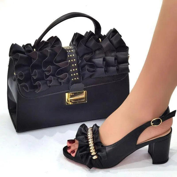 Luxury Italian Shoes and Bag Set - Mishastyle