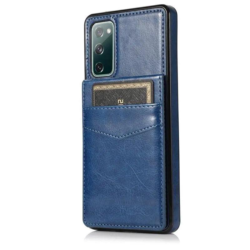 Luxury Leather Case Phone Bags - Blue - Brown - Mishastyle