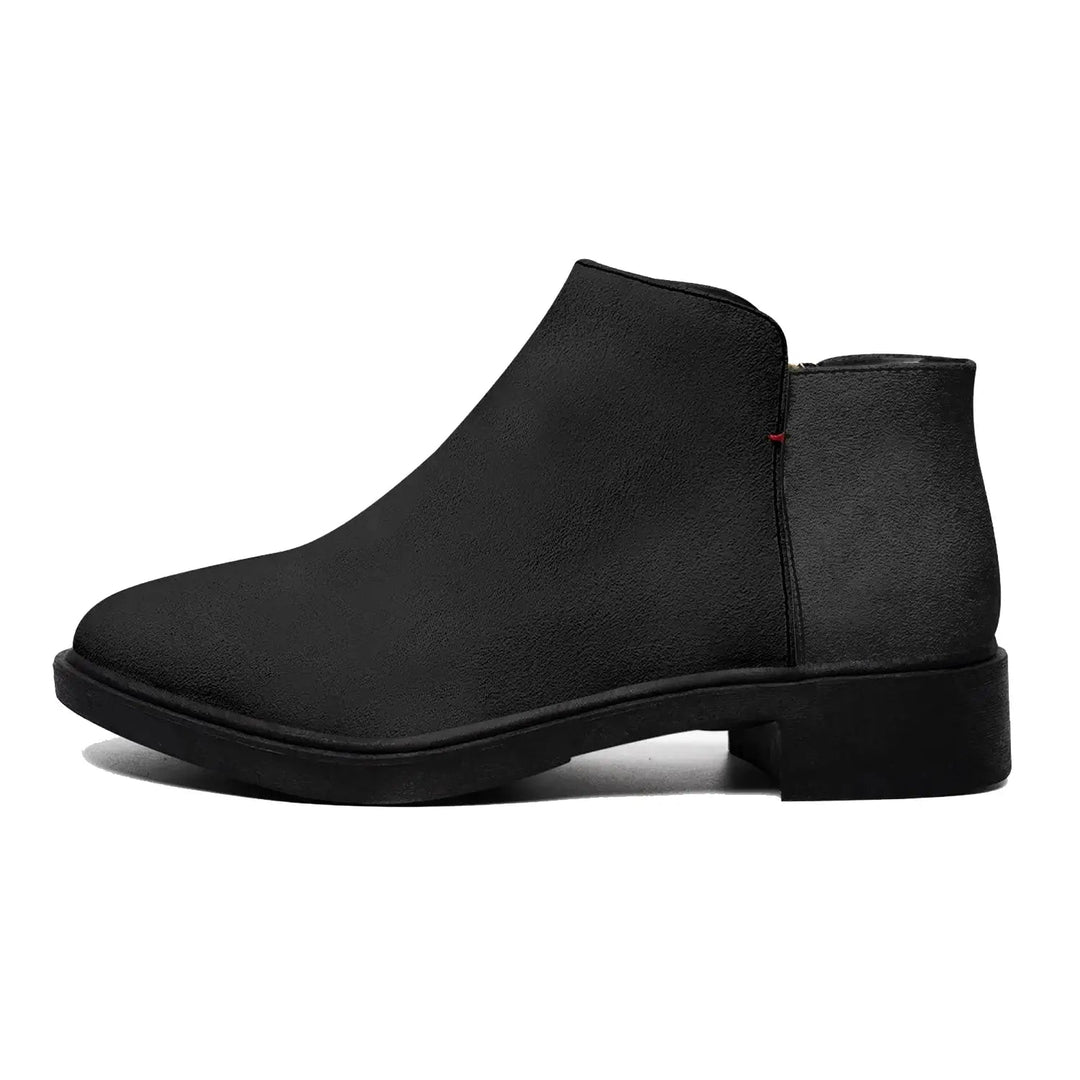 Men Classic Black Zipper Boots - Mishastyle