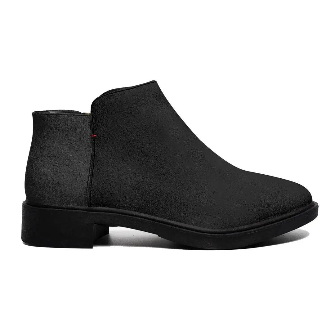Men Classic Black Zipper Boots - Mishastyle