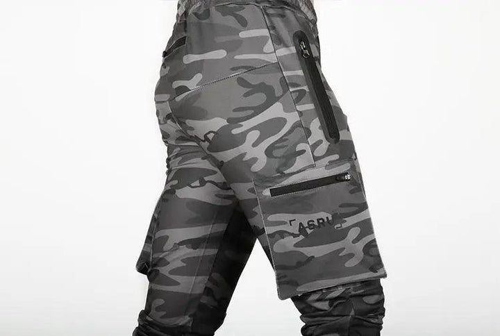 Men's Cotton Multi-pocket Sports Pants - Camouflags - Mishastyle