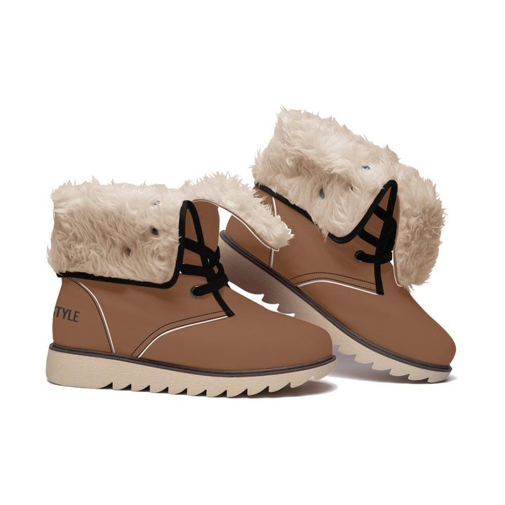 MISHA Cotton-pad Fur Lining Boots - Brown - Mishastyle