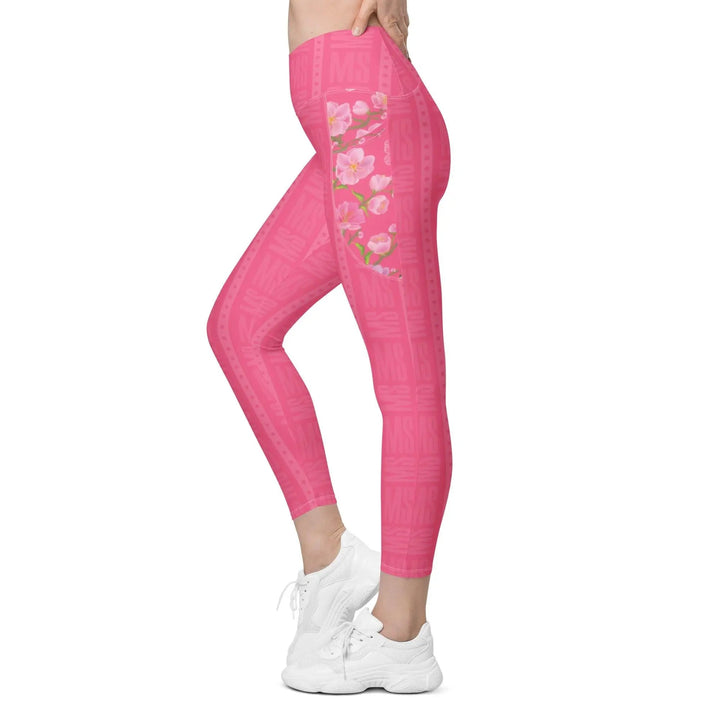 Misha Crossover leggings with pockets - Pink - Mishastyle