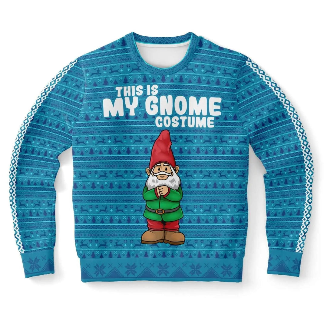 My Gnome Santa Christmas Lady Sweater - Turquoise - Mishastyle
