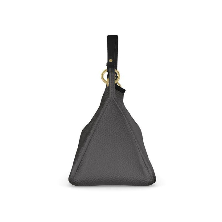 Nappa leather Talbot bag - Royal Black - Mishastyle
