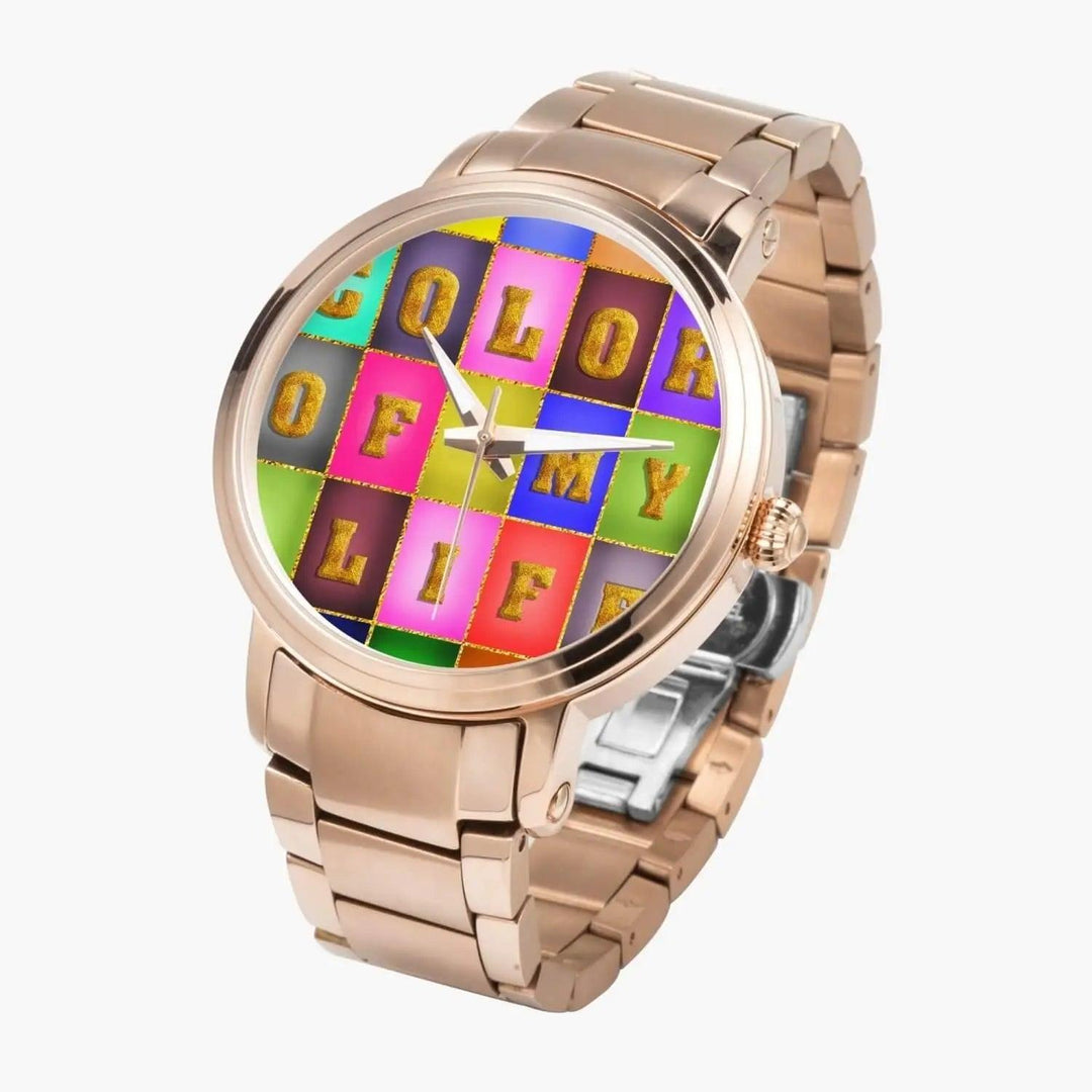 New Colorful Steel Strap Automatic Watch - Mishastyle