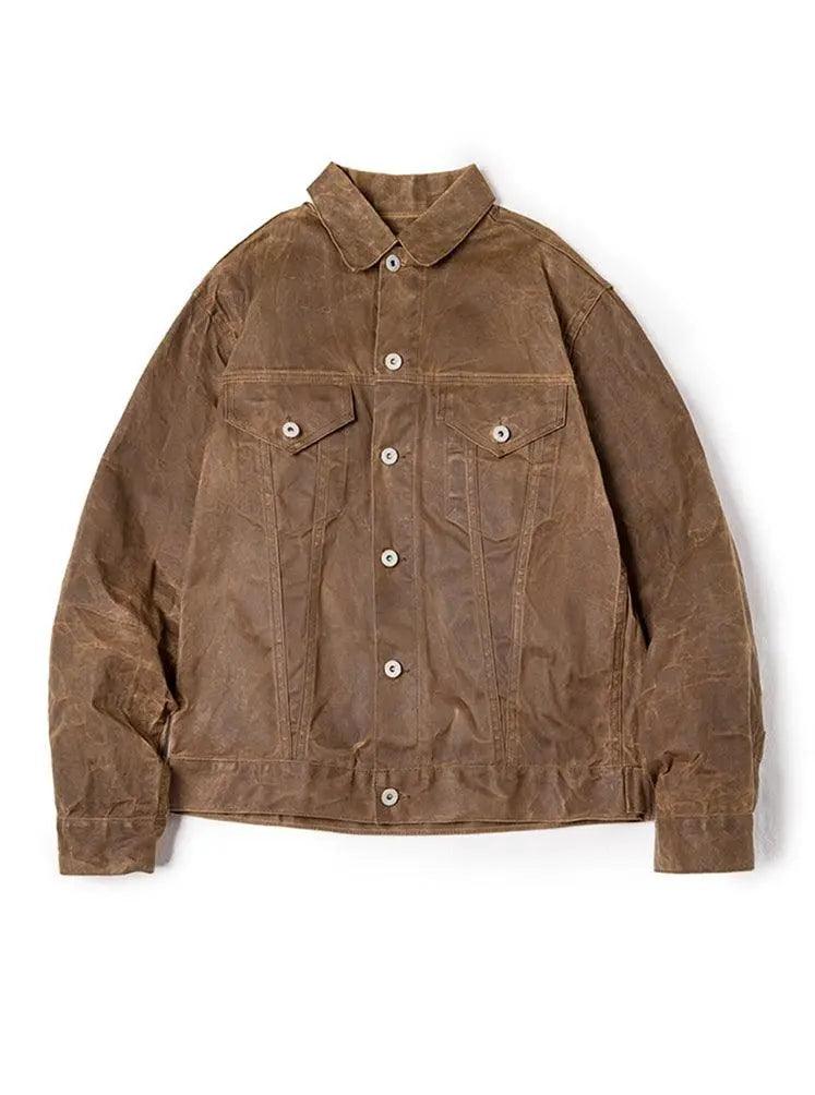 Oil Wax Men Vintage Casual Jackets - Mishastyle
