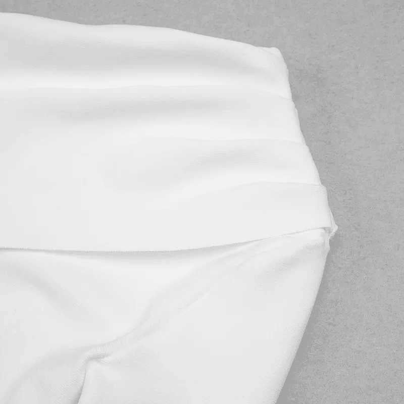 One Shoulder Slim Bodycon Dress - White - Mishastyle