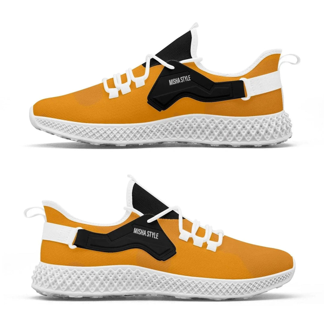 Orange Me Mesh Knit Sneakers - Mishastyle