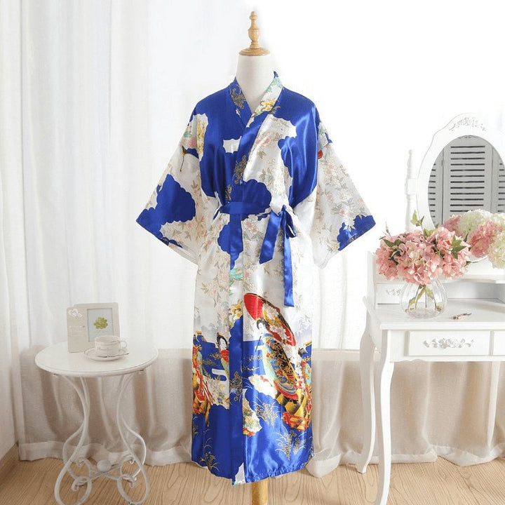Plus Size Brides Dressing Kimono Rob - Mishastyle