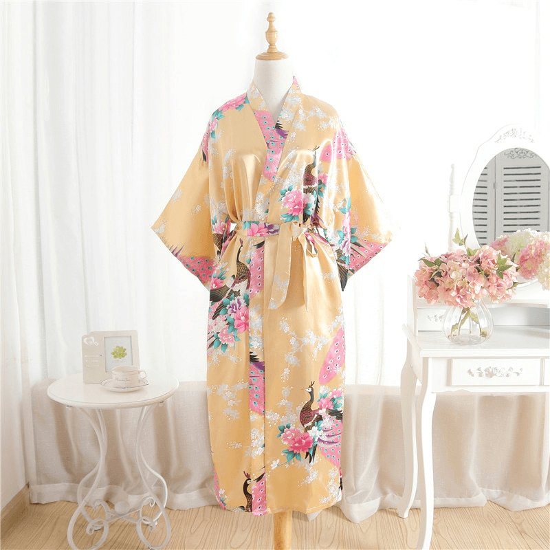 Plus Size Brides Dressing Kimono Rob - Mishastyle