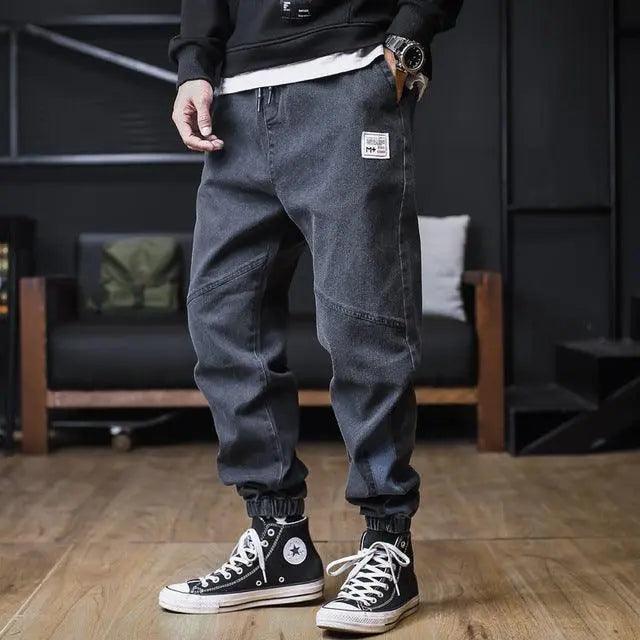 Plus Size Men Hip Hop Jeans Trousers - Mishastyle