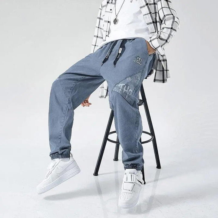 Plus Size Men Hip Hop Jeans Trousers - Mishastyle
