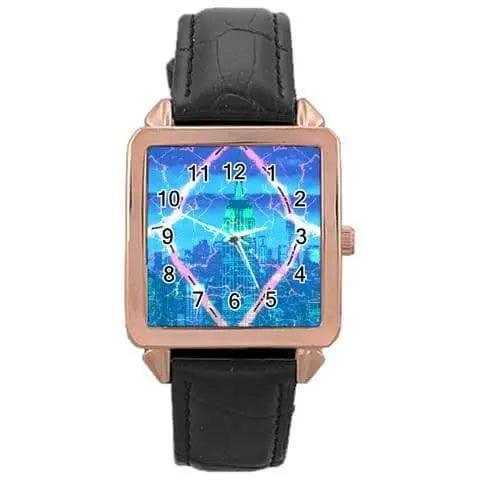 Rose Gold Leather Watch - Mishastyle