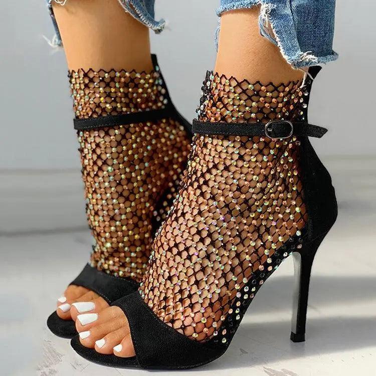 Sexy High Heels Party Sandals - Black - Mishastyle