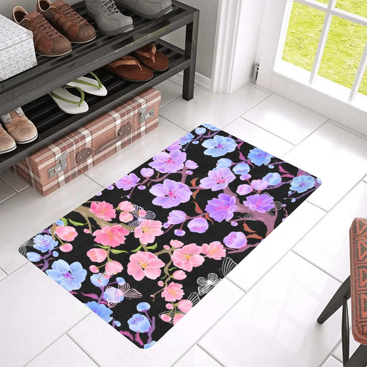 Spring Floral Rubber Rooms Rug - Mishastyle