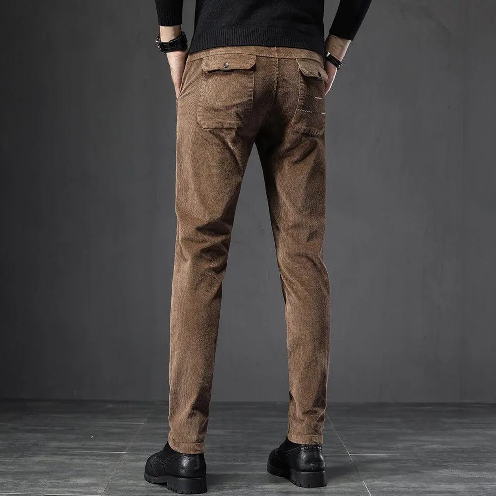 UK Thickened Corduroy Men Business Trousers - Mishastyle