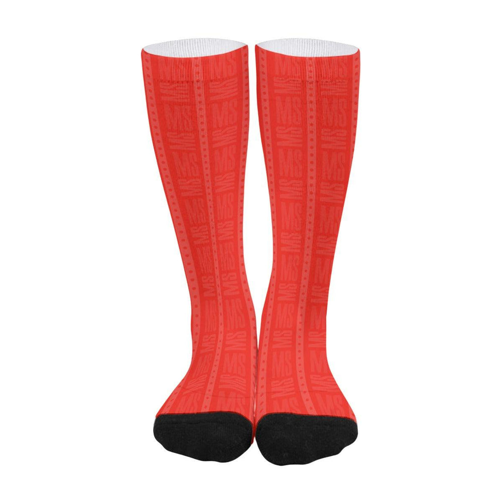 Unisex Long Socks - Red - Mishastyle