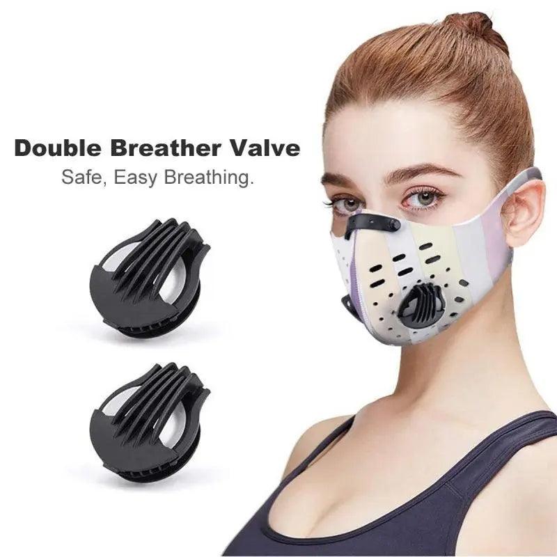 Unisex Reusable Face Mask With Breather Valve - Mishastyle