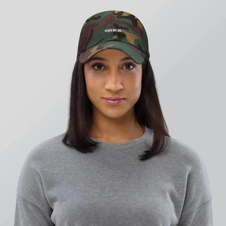Women Army Embroidered Dad hat Hassan Bar Bar Logo - Mishastyle