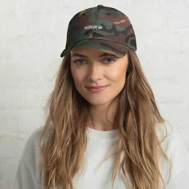 Women Army Embroidered Dad hat Hassan Bar Bar Logo - Mishastyle