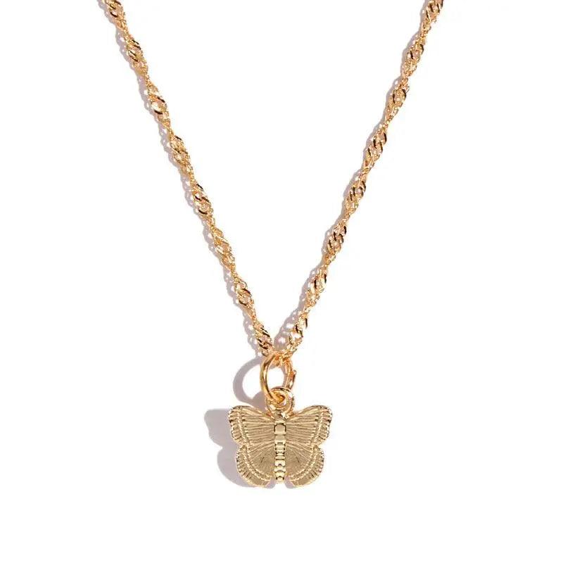 Women Gold Twisted Chain Necklace - Mishastyle