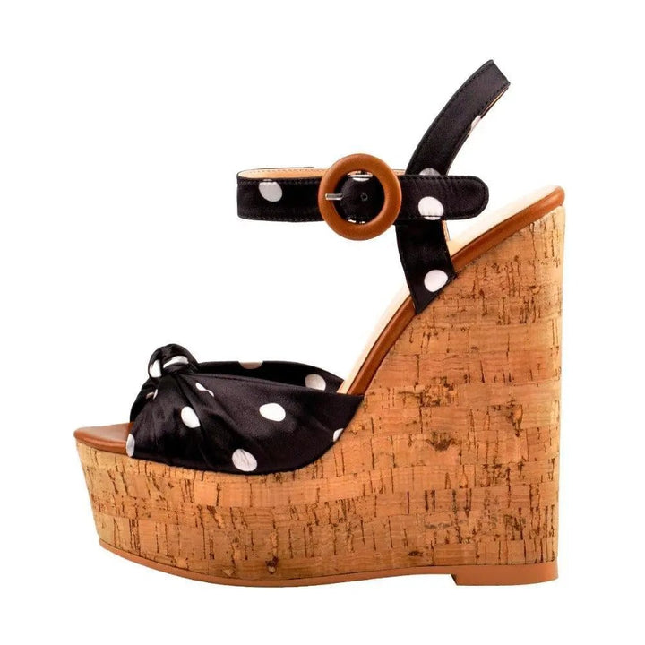 Wood Heels Summer Wedge Platform - Mishastyle